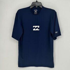 Billabong Mens UV Protection Loose Fit Short Sleeve Rash Guard Swim Shirt Medium